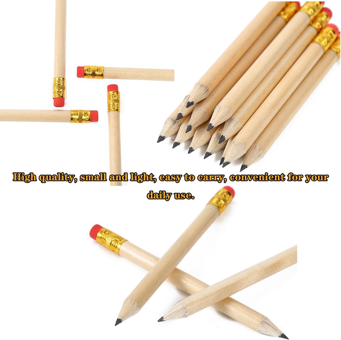 Golf Pencils Bulk,Pre Sharpened Pencils, Mini mall Pencils,Baby Shower Pencils Bridal Shower Pencils Half Pencils(24Pcs)