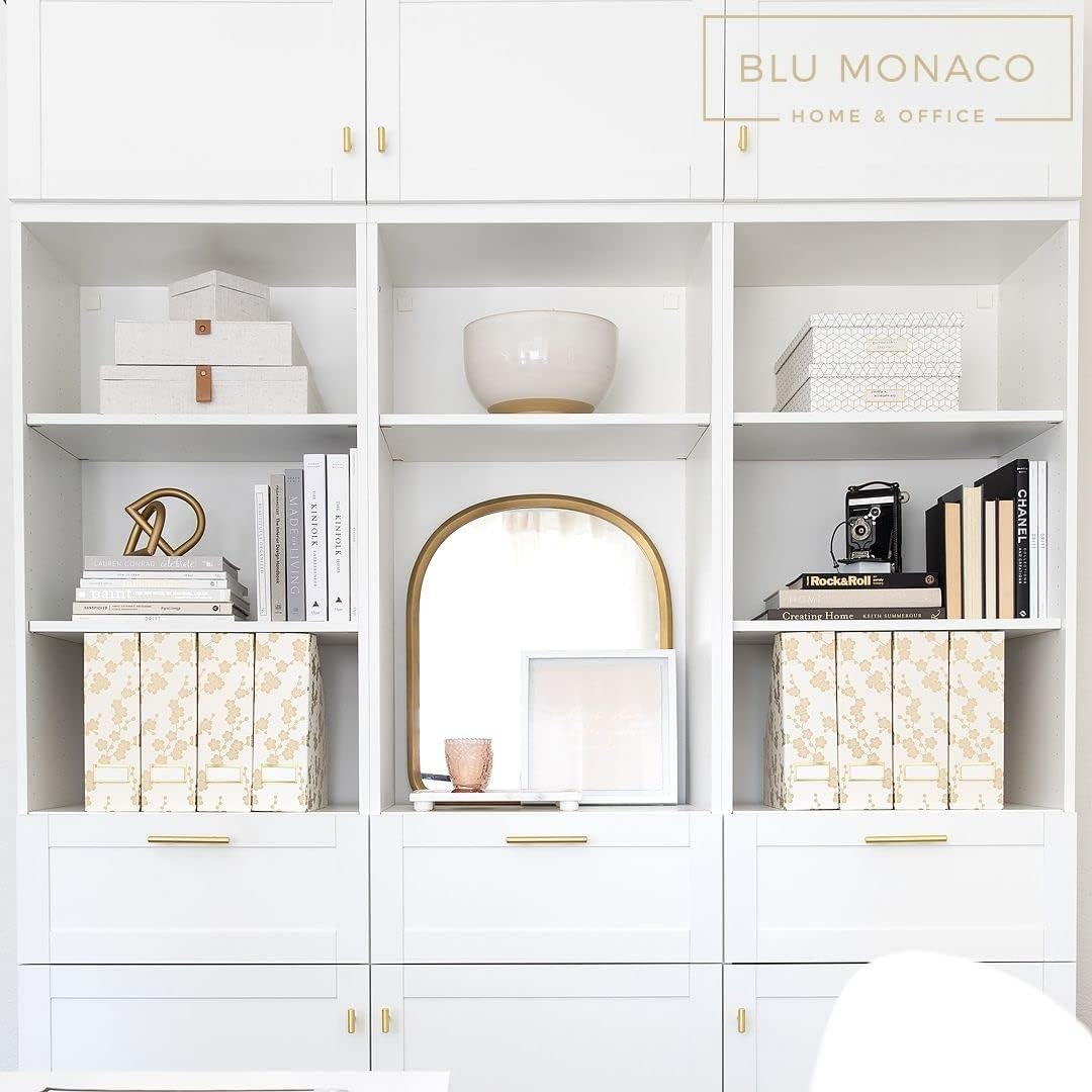 BLU MONACO | Cardboard Magazine File Holder Set of 4 | Vertical Magazine File Holder for Desk and Shelves | Standing File Holder for Classroom School Paper Storage
