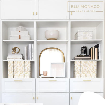 BLU MONACO | Cardboard Magazine File Holder Set of 4 | Vertical Magazine File Holder for Desk and Shelves | Standing File Holder for Classroom School Paper Storage