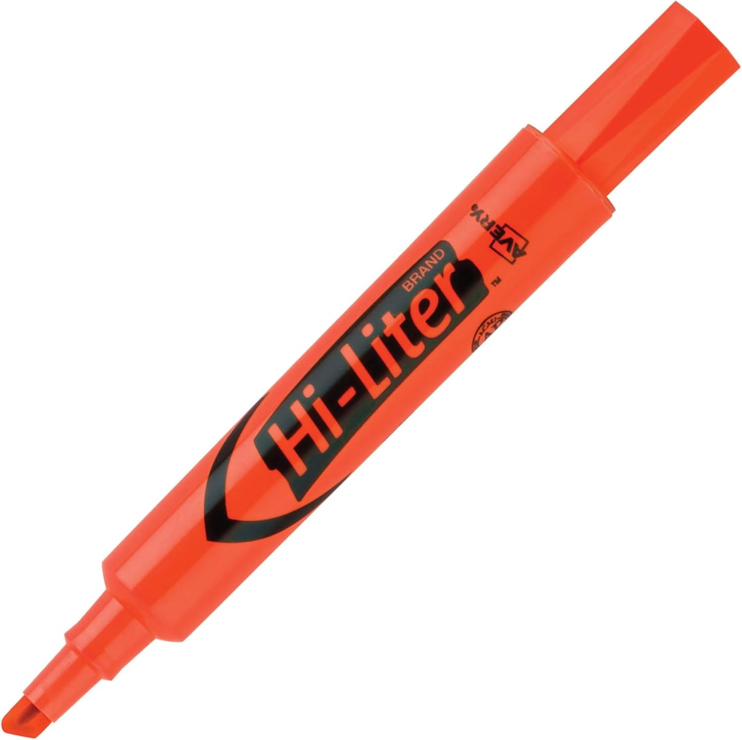 Avery 24050 Hi-Liter Desk Highlighter, Chisel Tip, Fluor. Orange, 12-Each/DZ