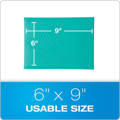 Quality Park Bubble Mailers, 6 x 9 Inch, White Poly Mailers, Padded Envelopes, Shipping Envelopes, Water Resistant, Self Seal, 50 Per Box (QUA85856), Plastic