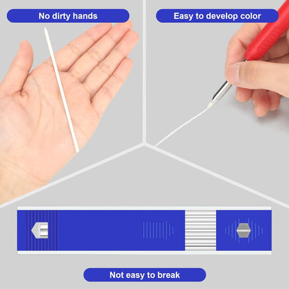 Junkin 24 Pieces Dry Graphite Refill 2.8 mm Mechanical Pencil Refills Mechanical Construction Pencil Replacements for Deep Hole Mechanical Pencils for Carpenter Woodworking Scriber(White)