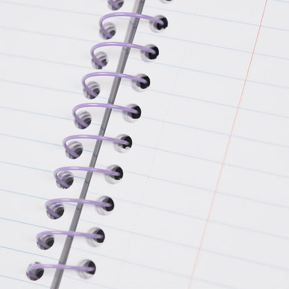 Yoobi College Ruled 8 x 10.5” Spiral Notebook Set – 3-Pack of 1 Subject Notebooks, Pink, Purple & Black Celestial Patterns – 150 Perforated 3-Hole Punched Sheets