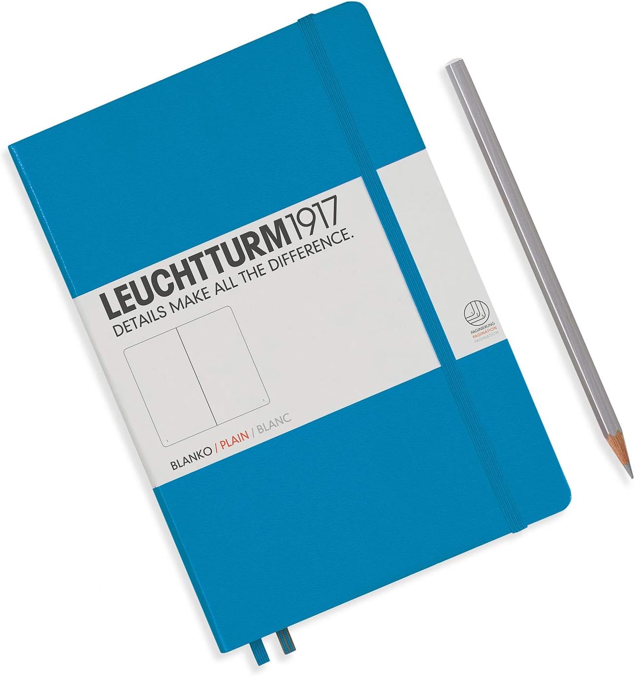 LEUCHTTURM1917 - Notebook Hardcover Medium A5-251 Numbered Pages for Writing and Journaling (Navy, Ruled)
