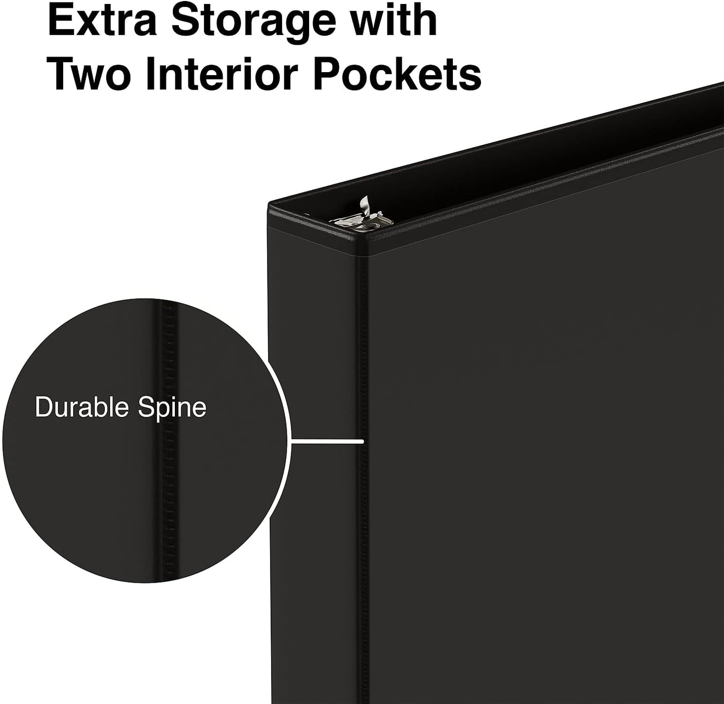 Staples Economy 1-Inch Round Ring Binder, Holds Up to 175 Sheets Each, 12-Pack, White, Lightweight Binders for School & Office