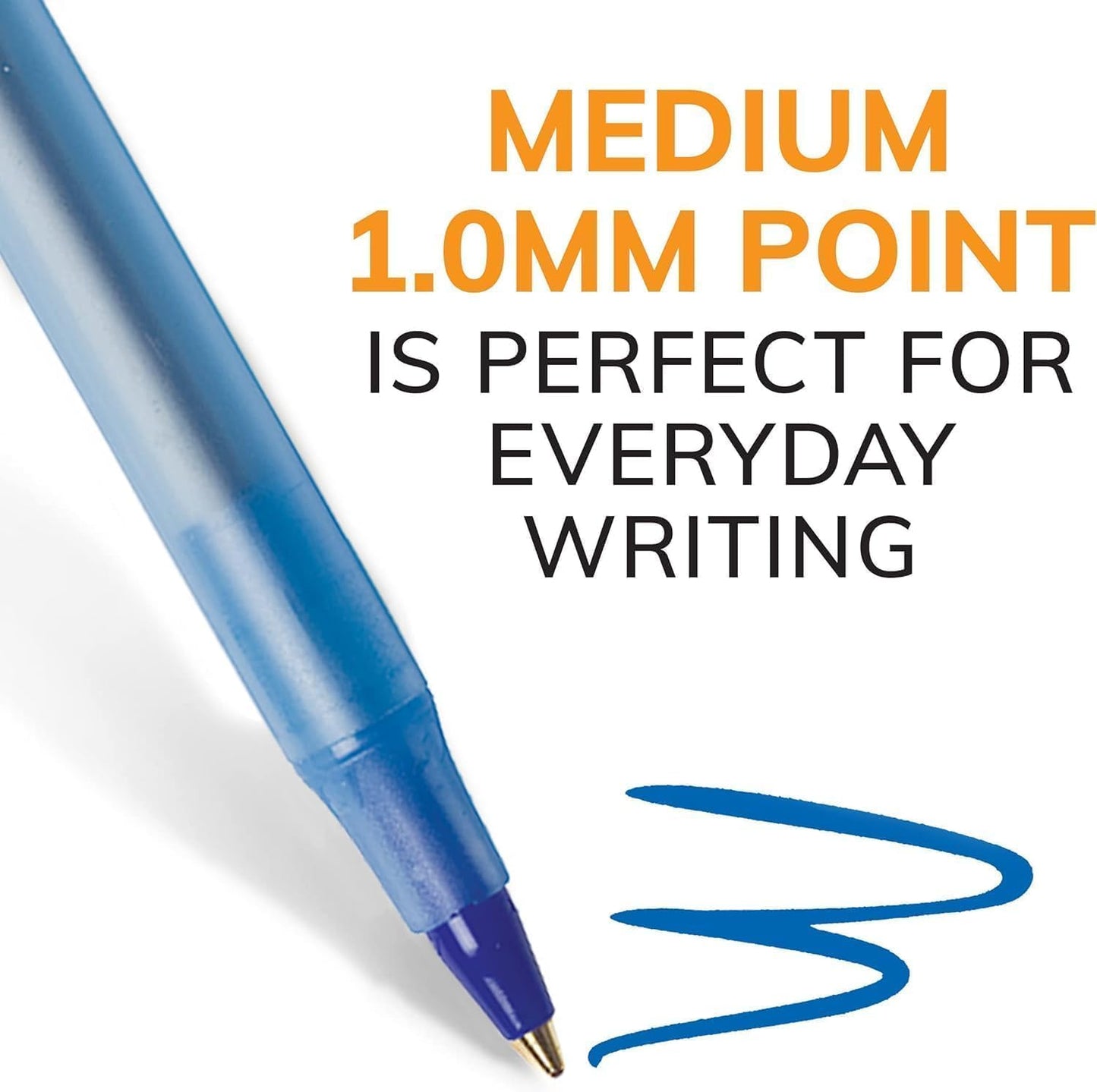 BIC Round Stic Xtra Life Ballpoint Pen, Medium Point 1.0 mm, Pack of 300 Blue Ink Pens