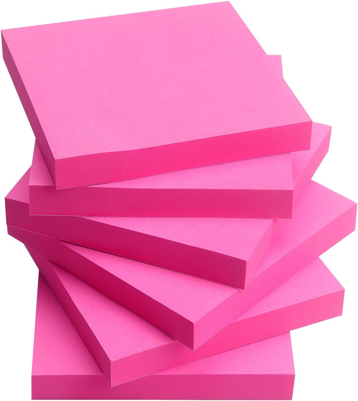 Sticky Notes 3x3 Self-Stick Notes Pads with 6 Bright Colors, Easy to Post for Office, Shool, Home, 6 Pads/Pack, 100 Sheets/Pad (Purple)