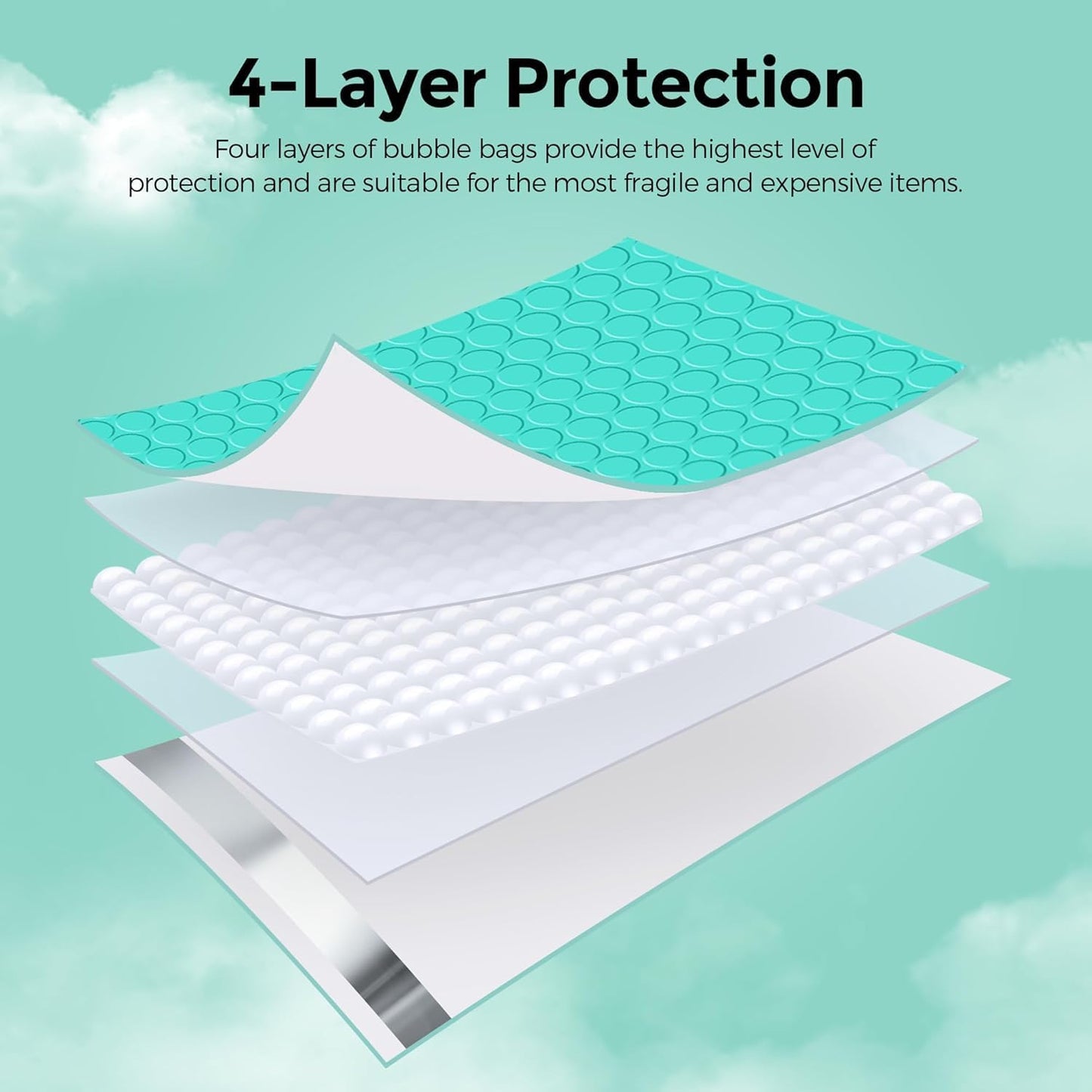 Metronic Bubble Mailers 6x10 Inch 100 Pack Black Usable Size 6x9" Opaque Padded Envelopes Waterproof Bubble Envelopes Cushioning Mailer for Small Business Mailing Makeup Jewelry Gifts