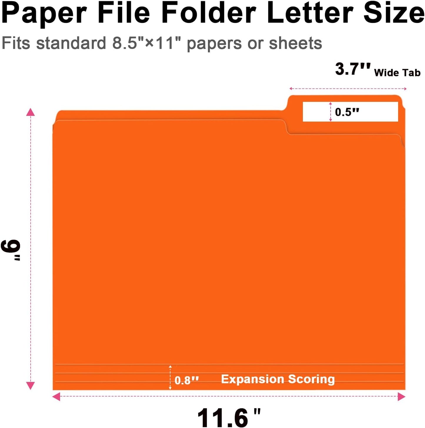 File Folder, RAZCC 150 Pack 1/3 Cut Tab File Folders Letter Size, Manila Folders, Folders with Tab, Great for Organizing and Easy File Storage