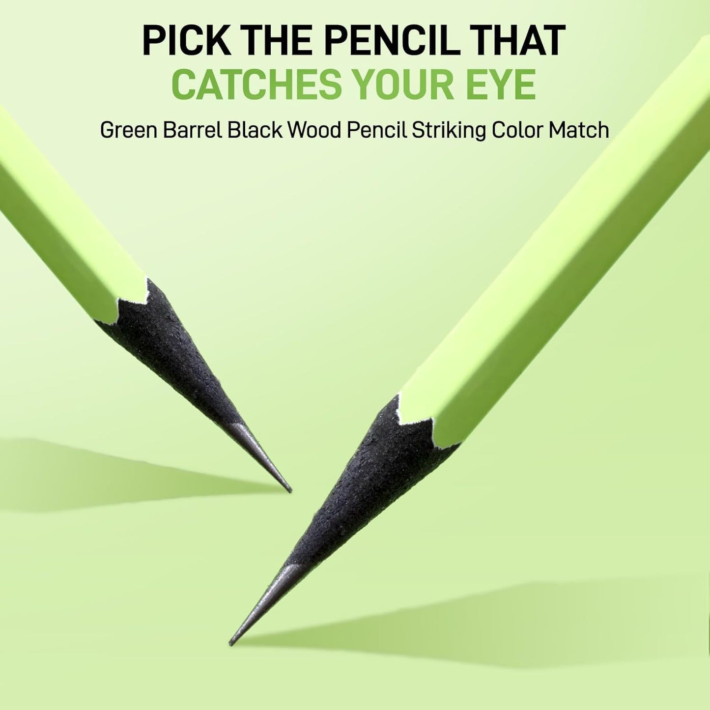 M&G Wood-Cased HB Pencils, 30 Count Green Barrel Black Wood, Hexagonal #2 HB Soft Bulk Pencils for School, Office, Unsharpened, No Eraser, Anti-Bite Tip, for Writing, Drawing & Sketching