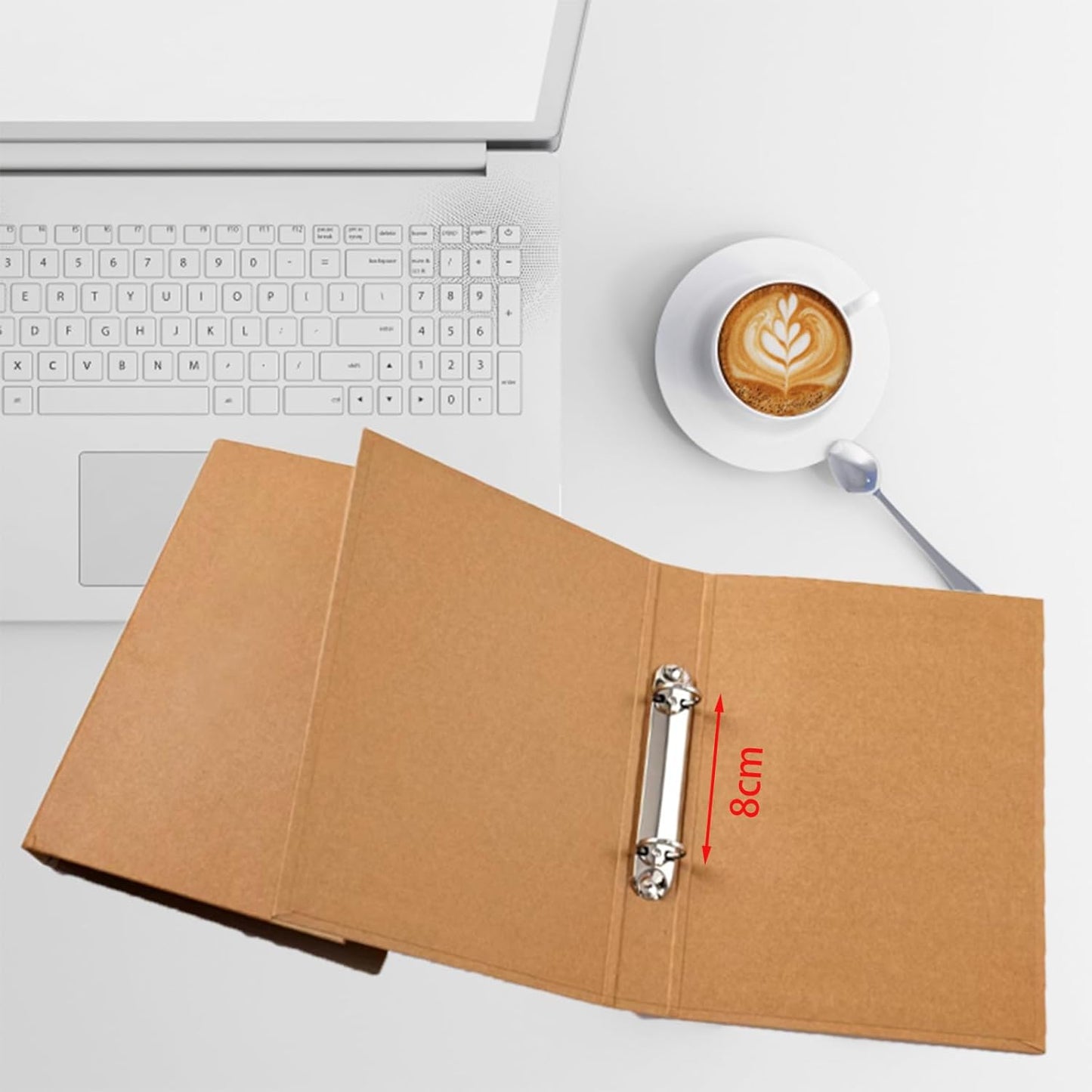 A5 Binder 6 Ring, A5 Binder, 2pcs Kraft Paper 6 Round Ring Binder Cover Protector for Journal Note Book Carrying Around Notes (A5-6Ring)