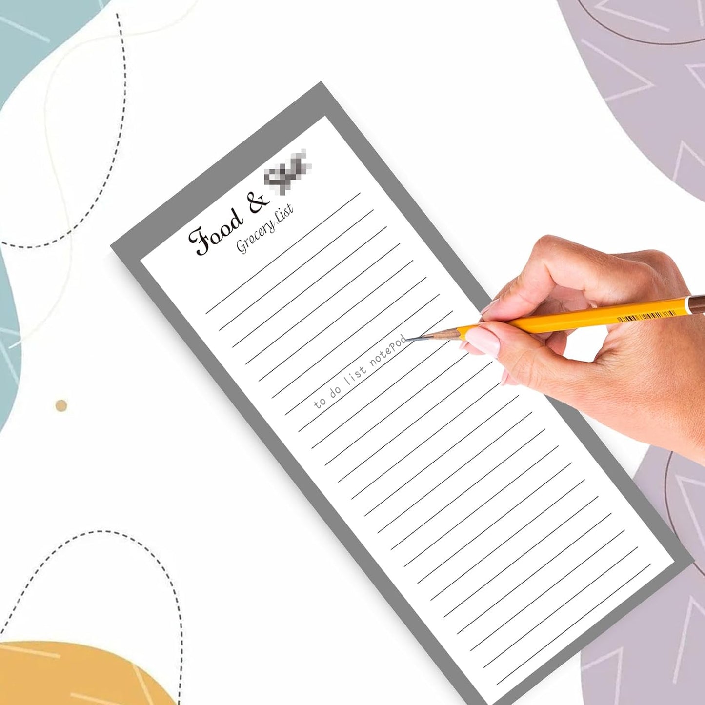 Utron 4 Pack Magnetic Notepads for Refrigerator, 50 Pages/BookGrocery List Magnet Pad for Fridge, Design Magnetic Grocery List Pad for Fridge, Grocery List Notepad, To-Do Memos, List