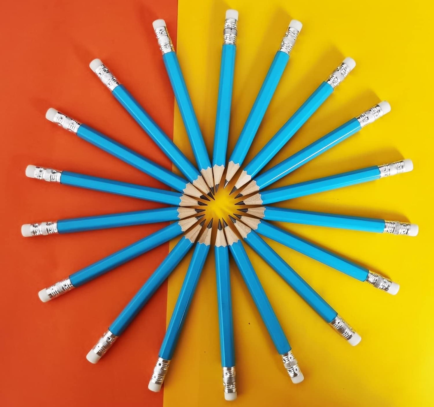 Adhere 25pcs Golf Pencils with Eraser Pre sharpened Hexagon half Wooden Pencils Graphite 2B for Golf Event Scoring,Classroom,Wedding,Company Meetings,Pew, Pocket (Nature)