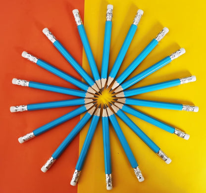 Adhere 25pcs Golf Pencils with Eraser Pre sharpened Hexagon half Wooden Pencils Graphite 2B for Golf Event Scoring,Classroom,Wedding,Company Meetings,Pew, Pocket (Nature)