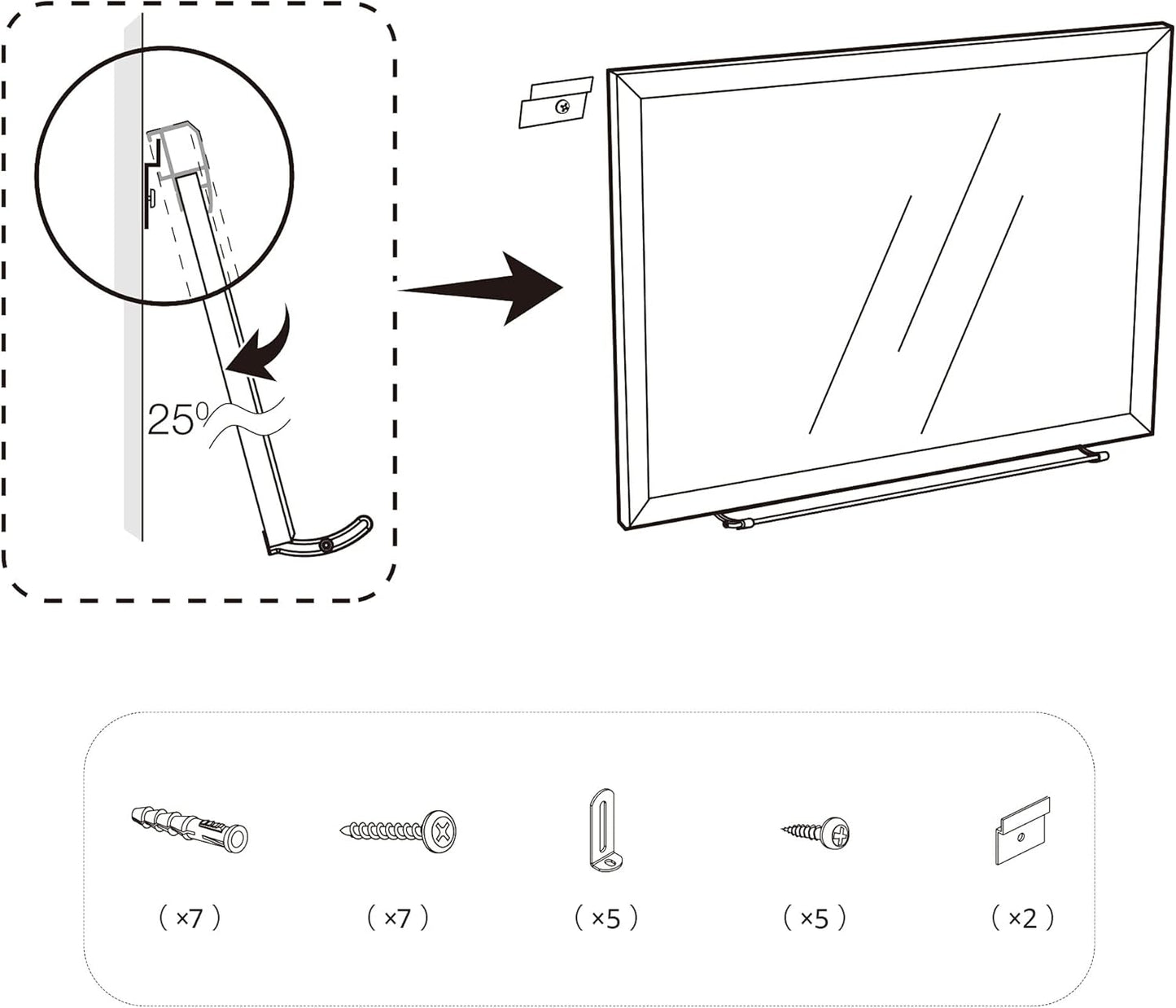 Amazon Basics Large Magnetic Dry Erase Whiteboard, 48" x 72", Aluminum Frame, Silver/White, with Pen Tray for School, Classroom, Office & Home