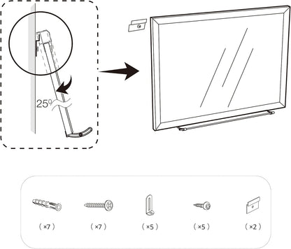 Amazon Basics Large Magnetic Dry Erase Whiteboard, 48" x 72", Aluminum Frame, Silver/White, with Pen Tray for School, Classroom, Office & Home