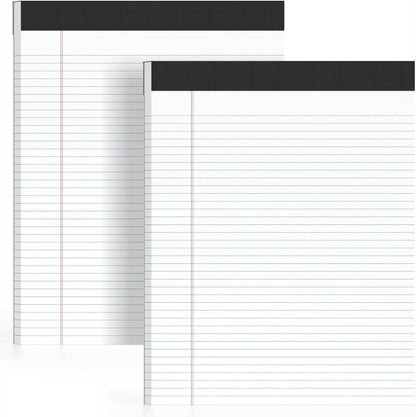 AILZFEI 12 Pack of Legal Pads 8.5 x 11.75 College Ruled Notebook White Paper Note Pad Narrow Ruled 30 Sheets Notepads Perforated Writing Pad Clear Print 8x11 Legal Pads Pads of Paper