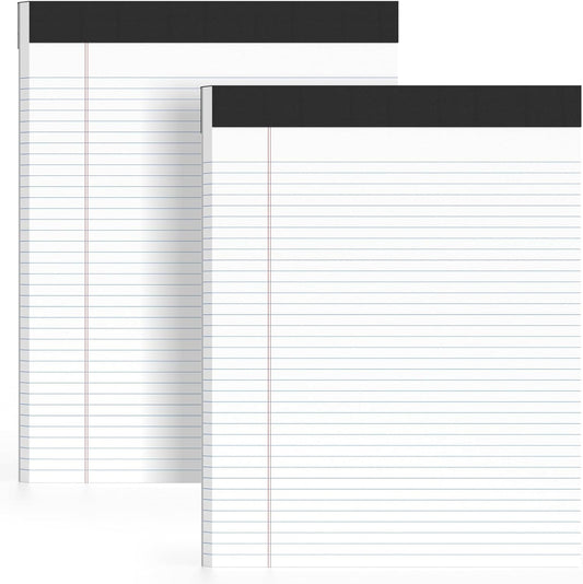 AILZFEI 12 Pack of Legal Pads 8.5 x 11.75 College Ruled Notebook White Paper Note Pad Narrow Ruled 30 Sheets Notepads Perforated Writing Pad Clear Print 8x11 Legal Pads Pads of Paper