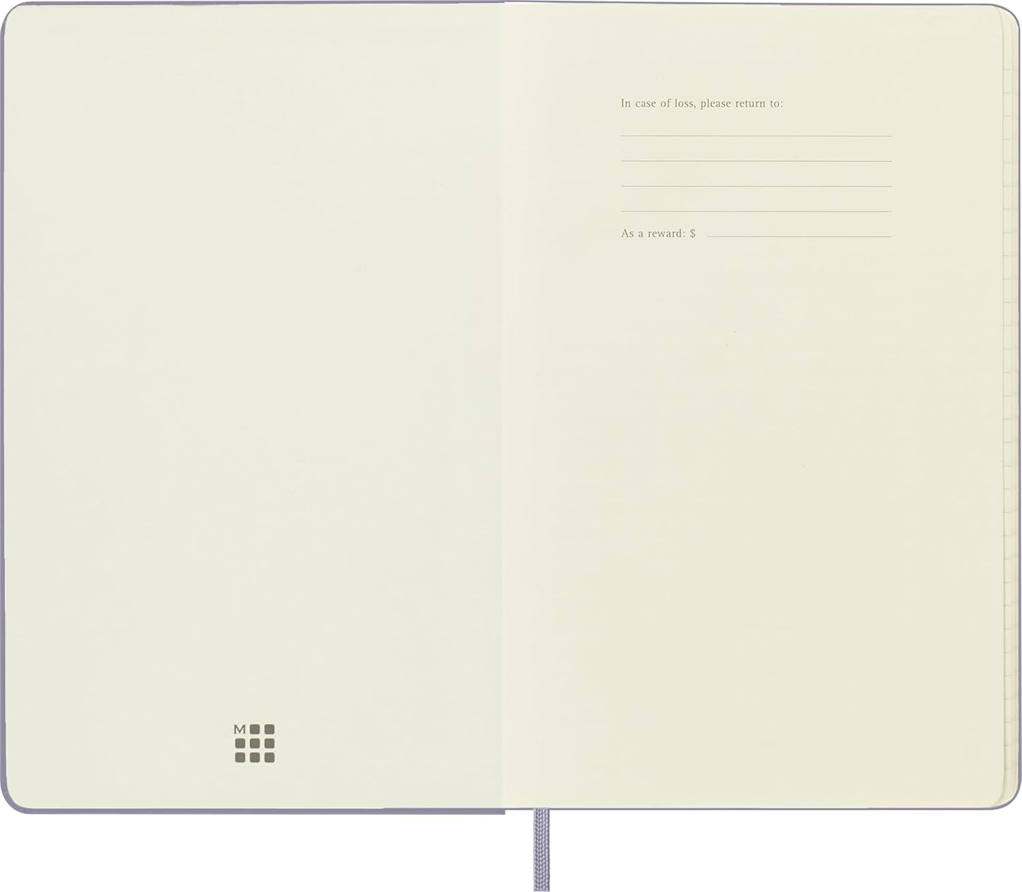 Moleskine Classic Notebook, Hard Cover, Large (5" x 8.25") Ruled/Lined, Aster Grey, 240 Pages