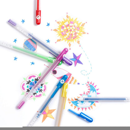 Ooly Scented Yummy Yummy Glitter Gel Pens Set of 12-1.00mm NIB Scented Glitter Pens for Kids and Adults, Art and Stationery Supplies