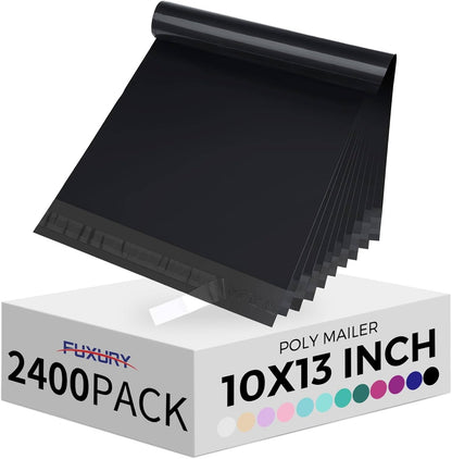 Fuxury Poly Mailers 10x13 Inch 100 Pack,Shipping Bags for Clothing,Strong Adhesive Mailing Envelopes,Heavy Duty Self Seal Plastic Postal Return Package Bags for Books Accessories Business,White