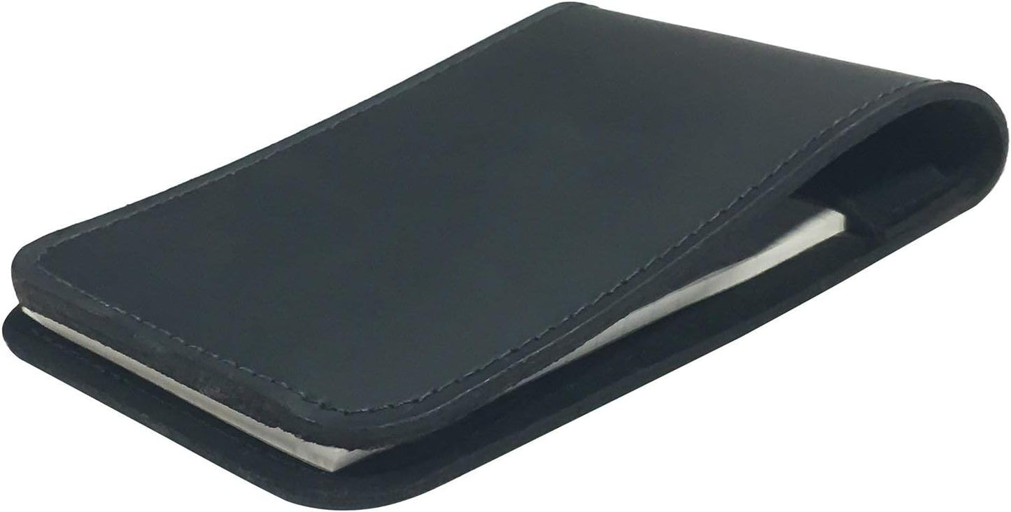 Boston Leather Memo Pad Cover & Holder, 3 x 5 Inch Pocket Notebook