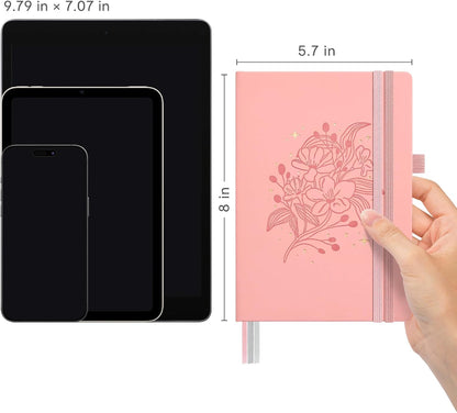 &And Per Se Lined Journal Notebook, 160 Pages, A5 5.7 x 8 inches College Ruled Thick Paper Notebook Journals for Writing, Hardcover Notebooks for Women Men Office School (1 Pack, Green) - Colors A