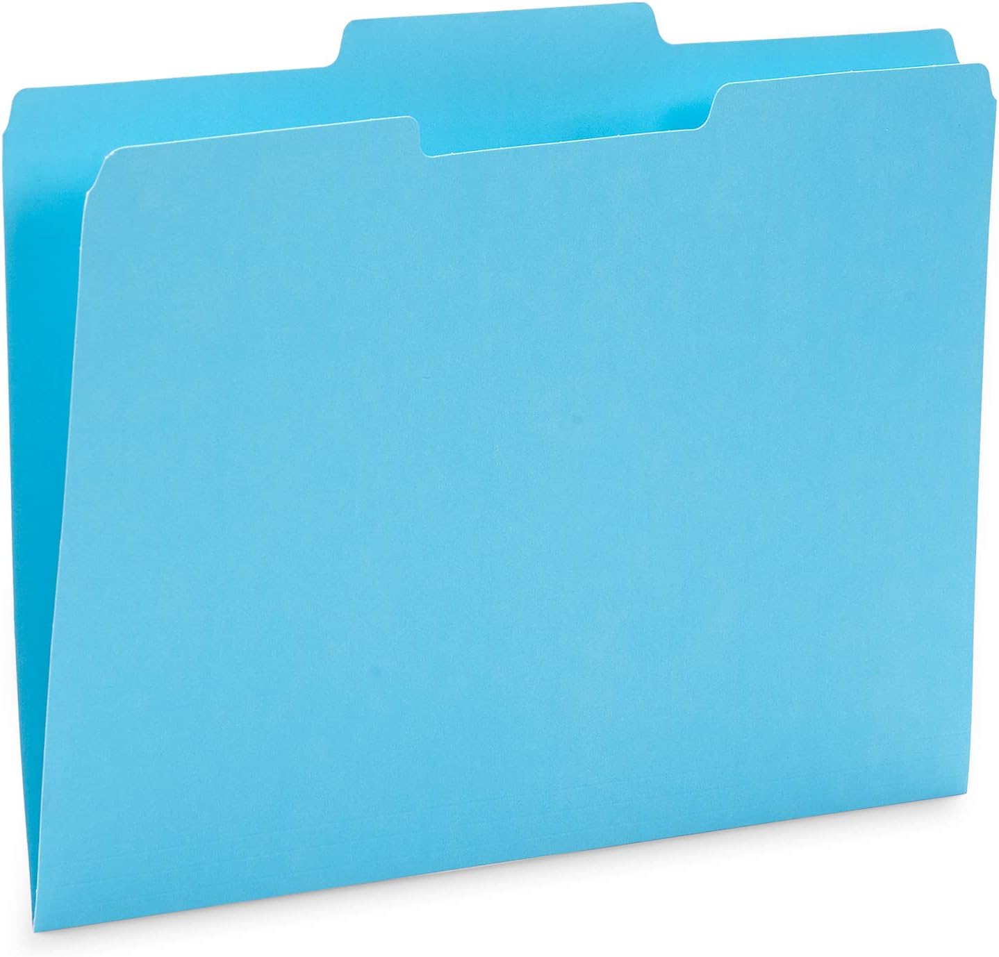 File Folder, 1/3 Cut Tab, Letter Size, Yellow, Great for Organizing and Easy File Storage, 100 Per Box