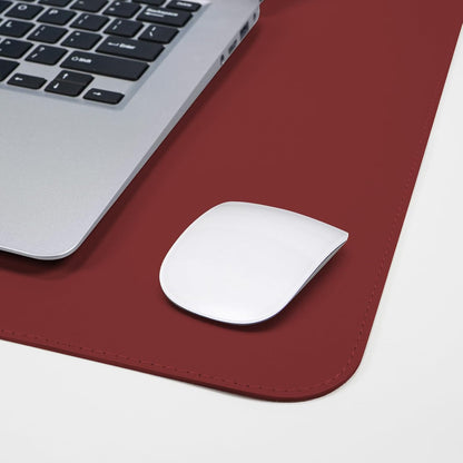 Large Desk Mat 47.2" x 17" Leather Desk Pad Protector with Natural Cork & PU Leather, Non-Slip Office Desk Mat, Large Mouse Pad, Waterproof Desk Blotter pad for Office&Home(Black)