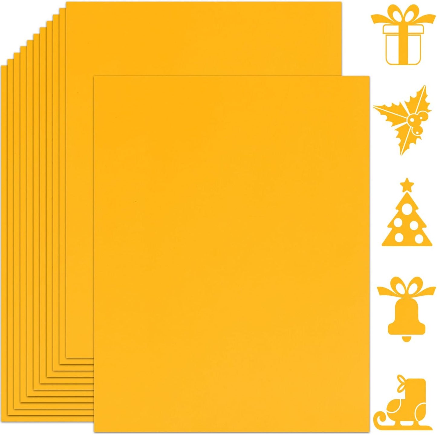 25 Sheets Black Cardstock Paper 8.5'' x 11'', 250gsm/92lb Thick Paper for Scrapbook, Invitations, Printing and DIY Cards