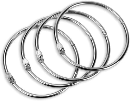 Simetufy 3 Inch Binder Rings, 24 Pcs Metal Office Shcool Notebook Rings Bluk, Large