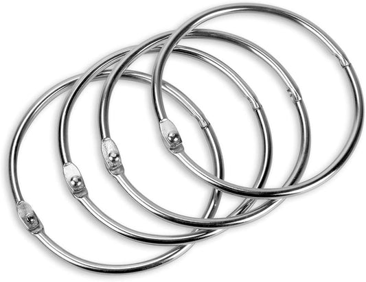 Simetufy 3 Inch Binder Rings, 24 Pcs Metal Office Shcool Notebook Rings Bluk, Large