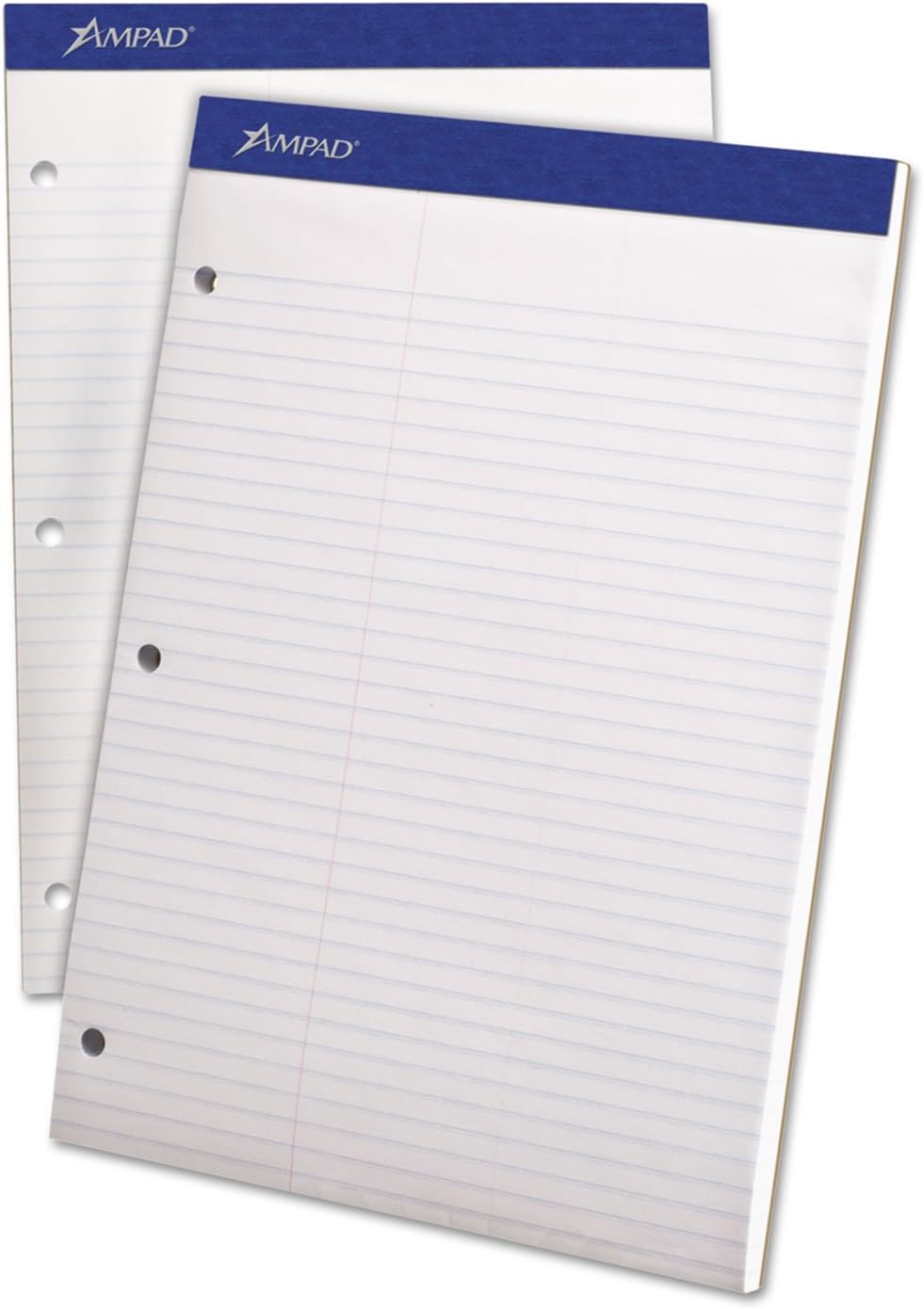 Ampad 20345 Double Sheets Pad, Law Rule, 8 1/2 x 11 3/4, White, 100 Sheets