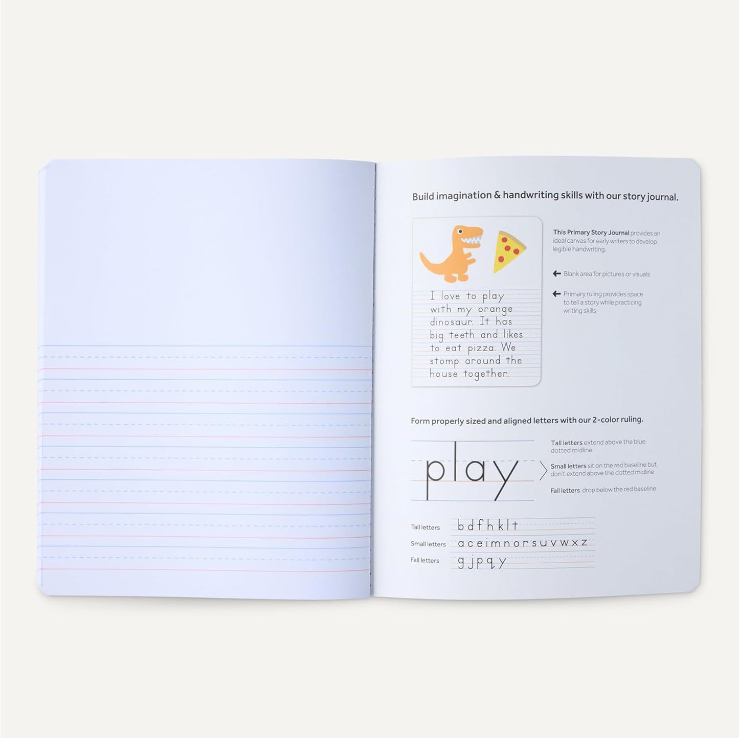 Amazon Basics Primary Composition Notebook, Extra Wide 1/2" Ruled Lines, 9.75" x 7.5", 100 Sheets, Multiple Colors, 15-Pack