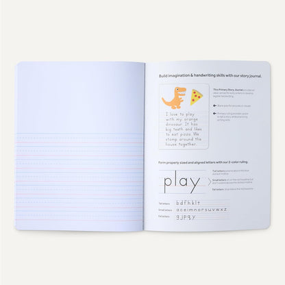Amazon Basics Primary Composition Notebook, Extra Wide 1/2" Ruled Lines, 9.75" x 7.5", 100 Sheets, Multiple Colors, 15-Pack