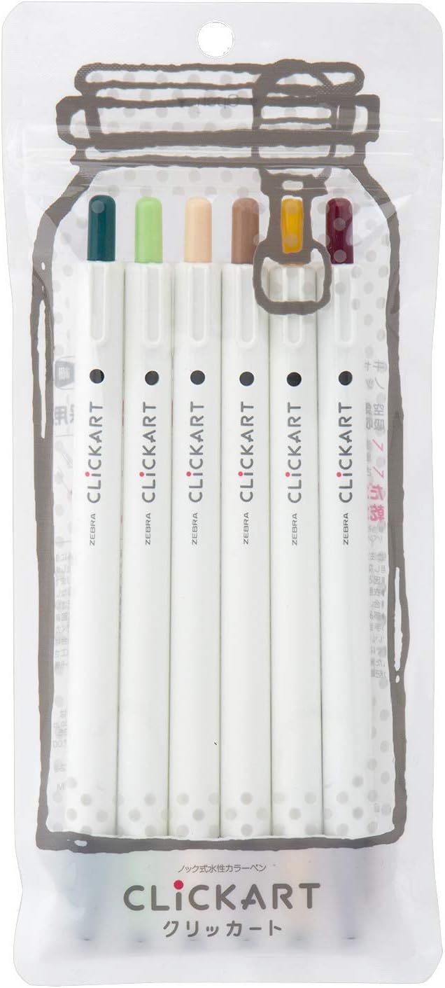 Zebra WYSS22-36C-N Clickart Water-Based Markers, 36 Colors, Case Included