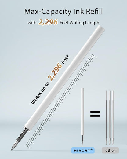 Hiacry 8 Pcs Gel Pens - 0.7mm Fine Point Smooth Writing Black Ink, Quick-Dry Long Lasting Fidge Pens, School & Office Supplies for Men Women