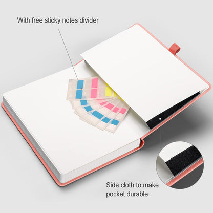 AHGXG Graph Paper Notebook - Grid Paper Notebook Large A4 8.5''×11'', 320 Pages Thick Journal, 100gsm Thick Graph Paper, Leather Softcover, Inner Pocket - Black