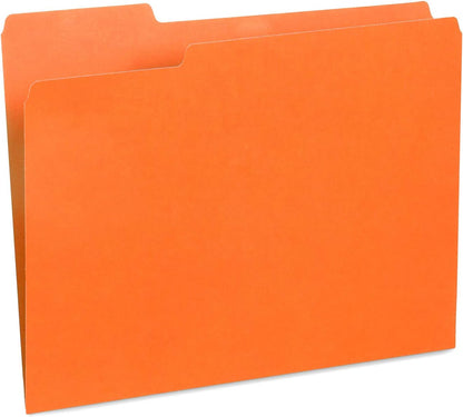 File Folder, 1/3 Cut Tab, Letter Size, Yellow, Great for Organizing and Easy File Storage, 100 Per Box