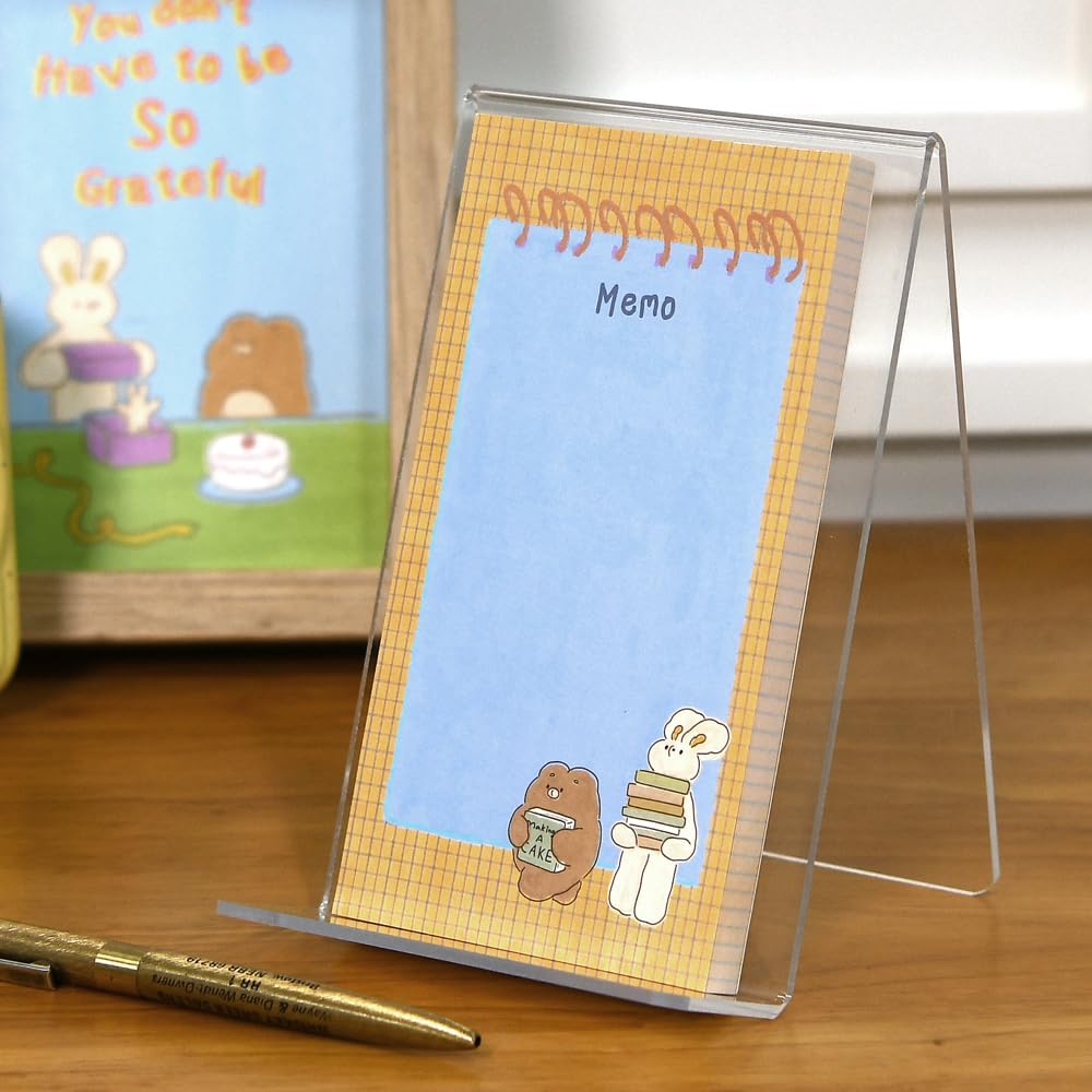Monolike Memopad Memories design B SET - 4 Packs, 4 Different Designs, 100 Sheets Per Pad, Total 400 Sheets, Note pads, Writing pads, 3.15 x 4.17 Inches