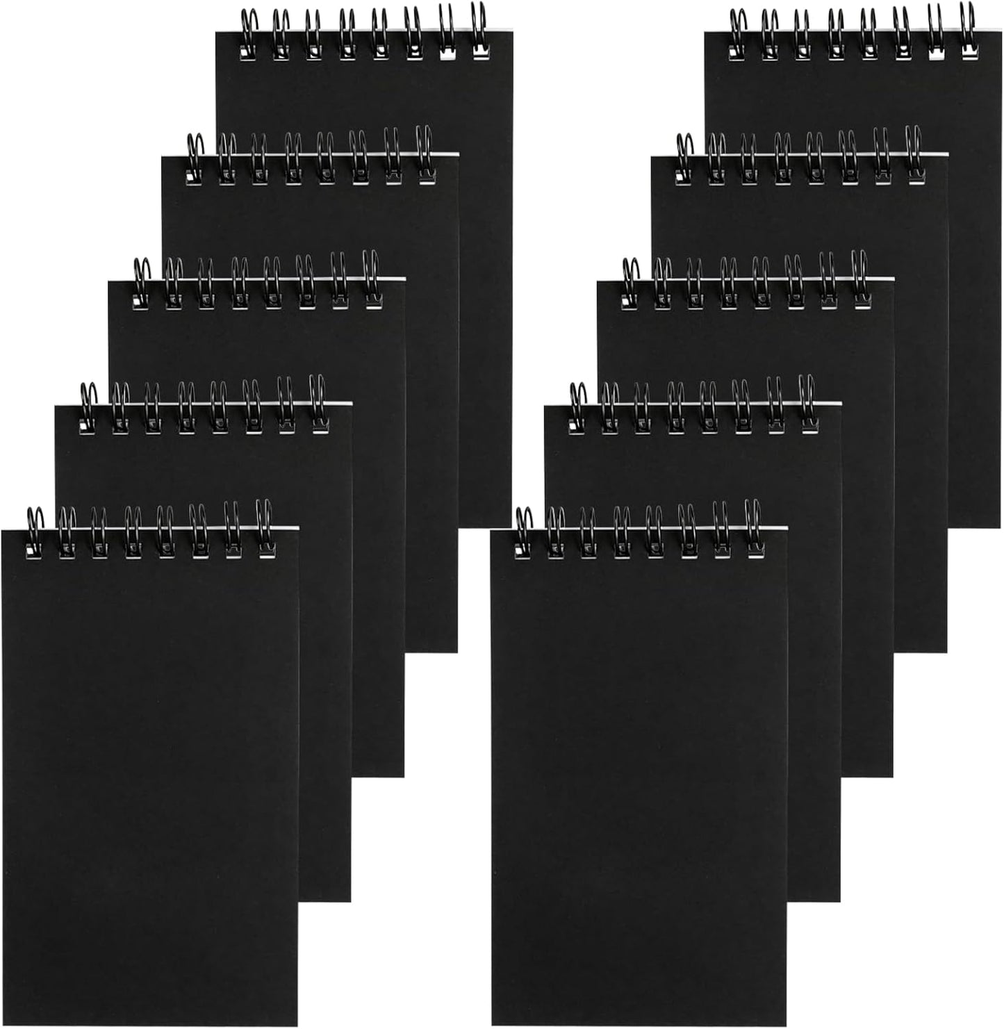 Hxezoc 10 Pack Small Pocket Notebooks, 3 x 5 Inches Mini Kraft Spiral Pocket Notebook with Lined Pages Memo Pads for Kids Home Office School Classroom Decoration Supplies