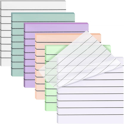3x3 Inch Transparent Sticky Notes 300 Sheets, Clear Translucent Lined Self-Adhesive Memo Repositionable Reminder Pad for Office, College Students, Planners, Journals, School Supplies (Purple)