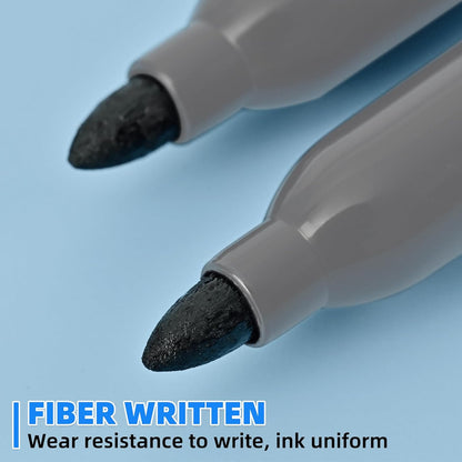 Permanent Markers, Ultra Fine Point, Black, 40 Count, 0.4mm, Fine tip permanent marker set, quick dry, waterproof, fading resists, durable, marks on paper, glass, ceramic, plastic, wood, rock, metal