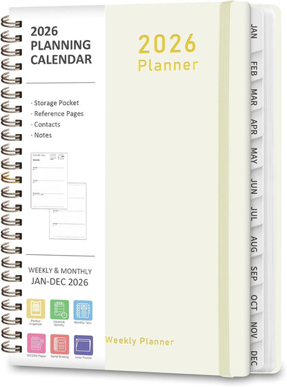 Planner 2026-2027, Weekly and Monthly Academic Year Calendar Planner, July 2026 - June 2027, Daily Agenda Book for Office School Supplies, A5(6.3'' x 8.5'')