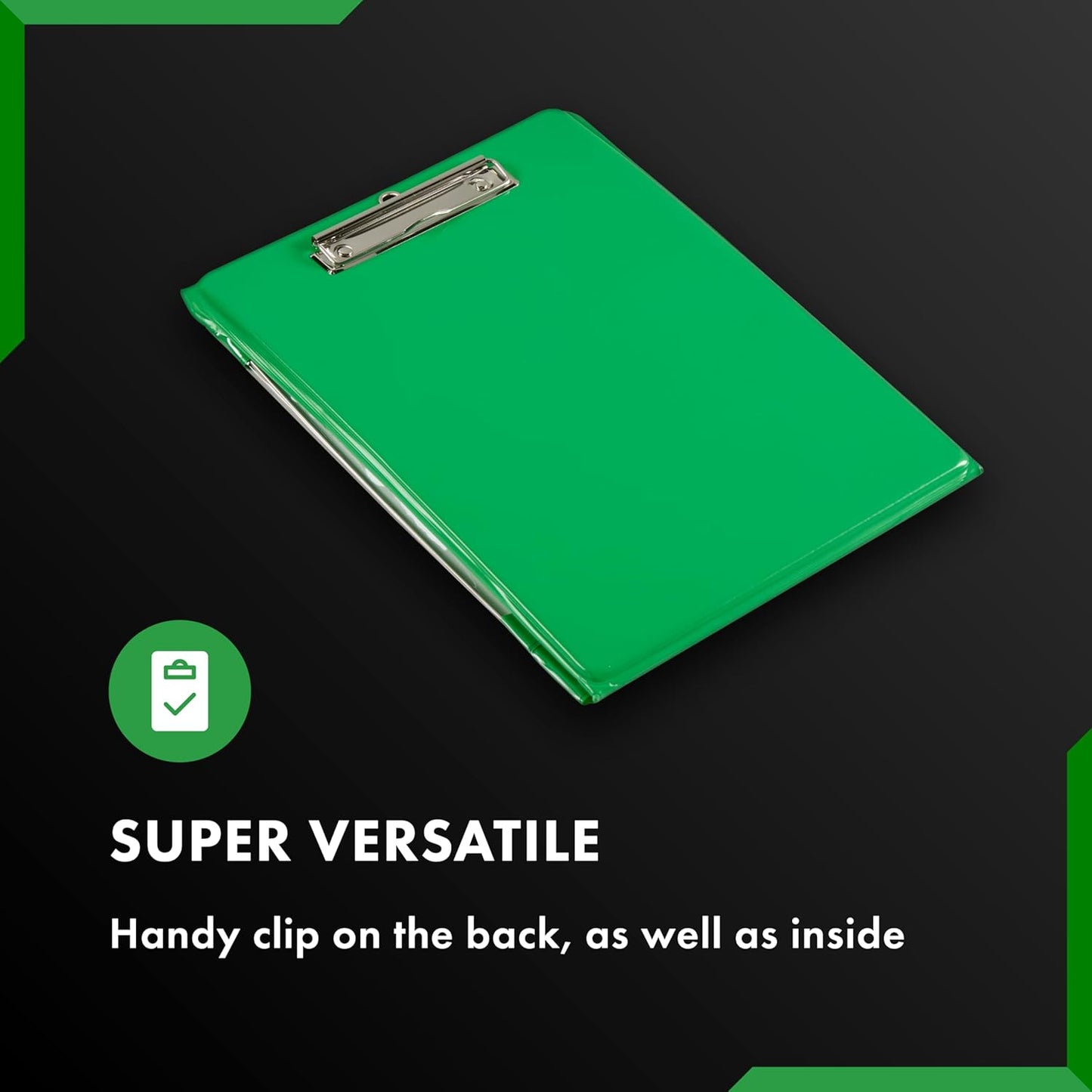 Waterproof Clipboard A4 Portrait by Paperdry, Black, Superior PVC Plastic with Cold Protection, Outdoor Covered Clip Board with Storage, A4 Waterproof Document Holder