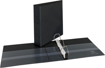 Avery Heavy-Duty View 3 Ring Binder, 1" One Touch Slant Rings, Holds 8.5" x 11" Paper, 1 Black Binder (05300)