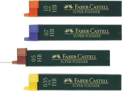 Faber-Castell Miscellaneous Super-Polymer Fineline Lead, 0.35mmBlack, HB, for Art, Craft, Drawing, Sketching, Home, School, University, Colouring