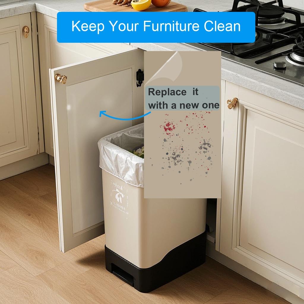 Orga'Neat Wall Protector, 17.7in x 16.4ft/32.8ft Clear Plastic Electrostatic Wall Protective Film Sheet, Static Cling, Guard Walls from Trash Can, Kitchen Oil & Food Splash, Furniture