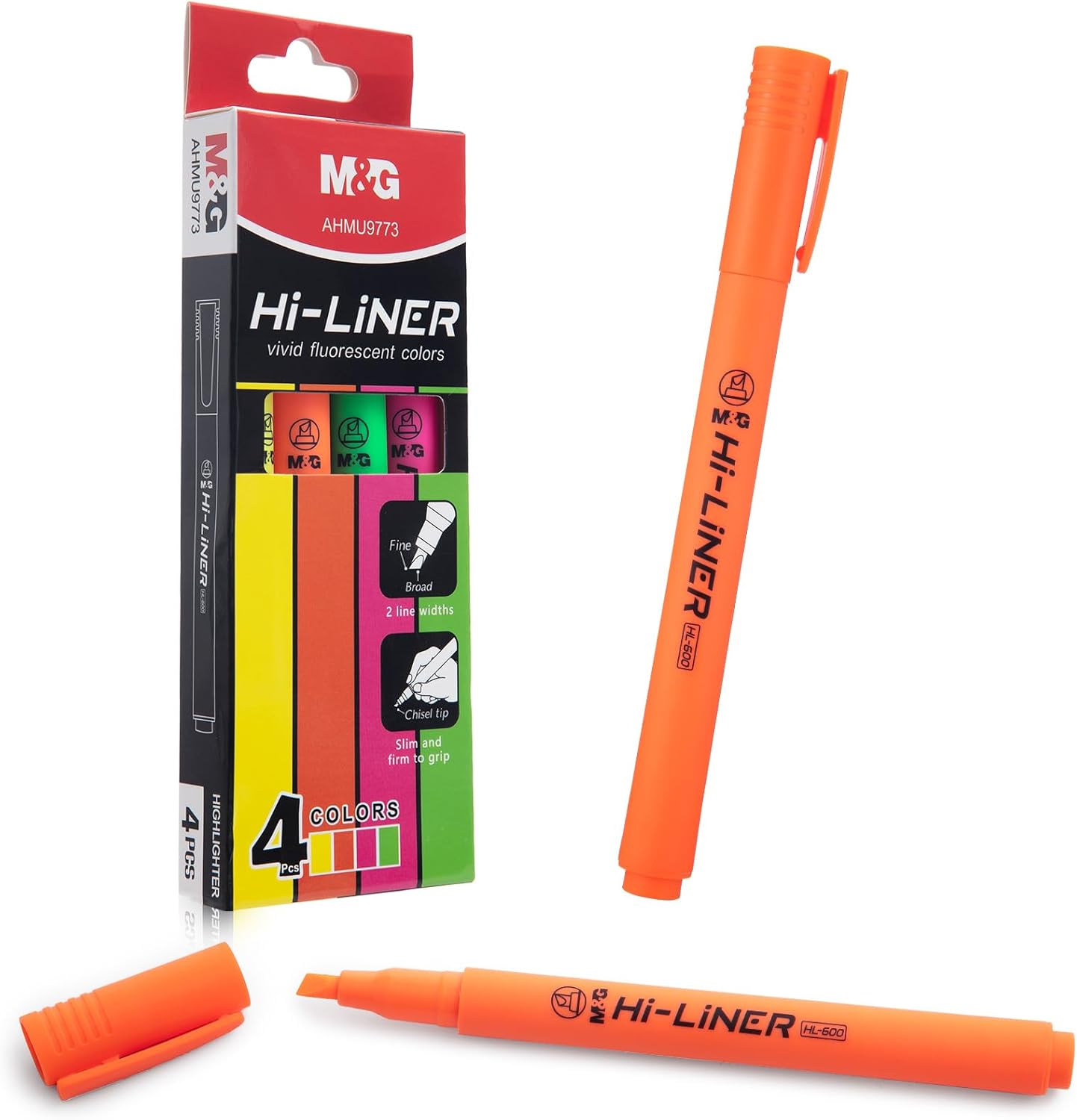M&G Liner Highlighters, 12-Count Pack Yellow Highlighters, Chisel Tip No Bleed Highlighter Pens for Office Documents, Planning, and Everyday Organization