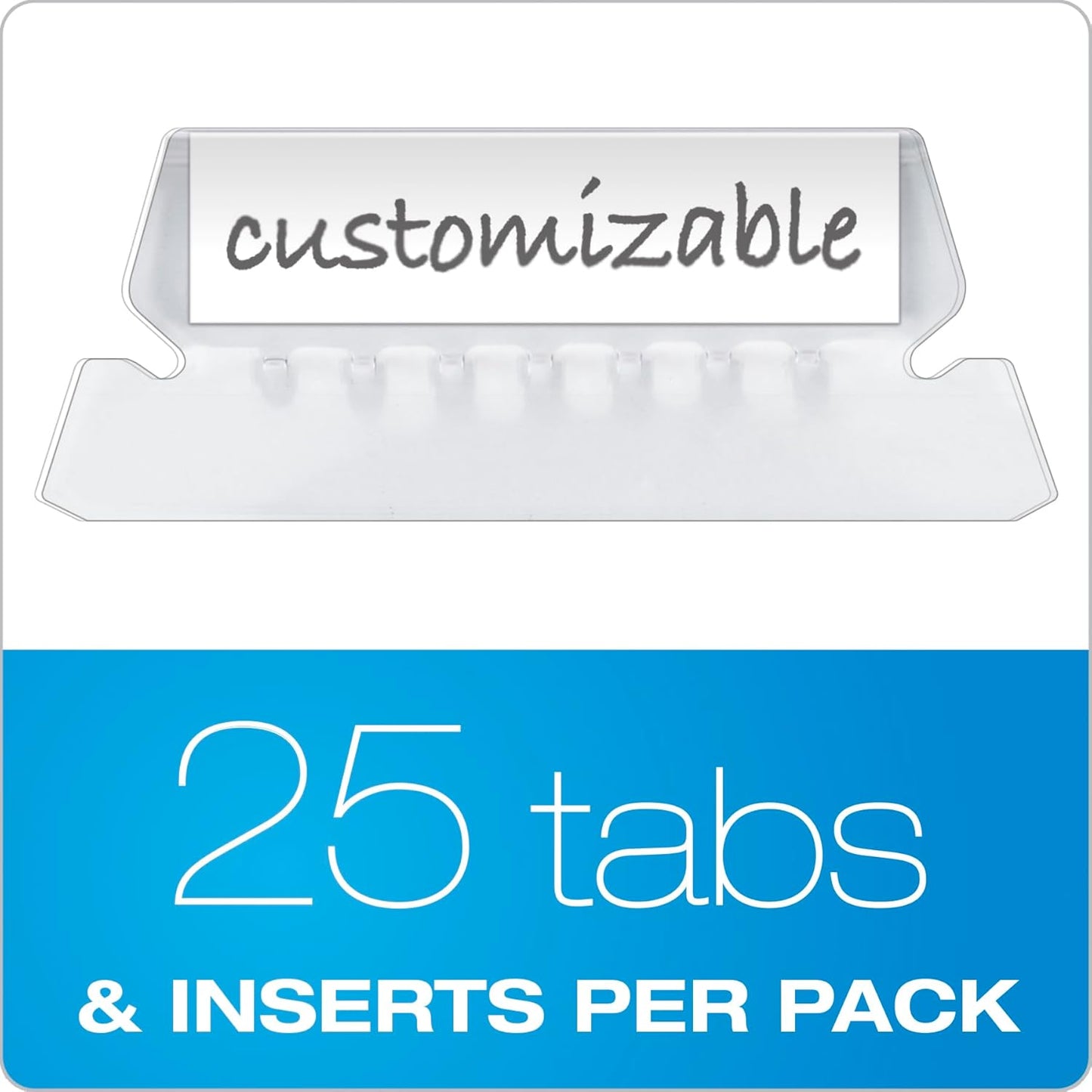 Pendaflex Hanging Folder Tabs, 2", Clear Yellow, 25 Tabs and Inserts per Pack (42 YEL)